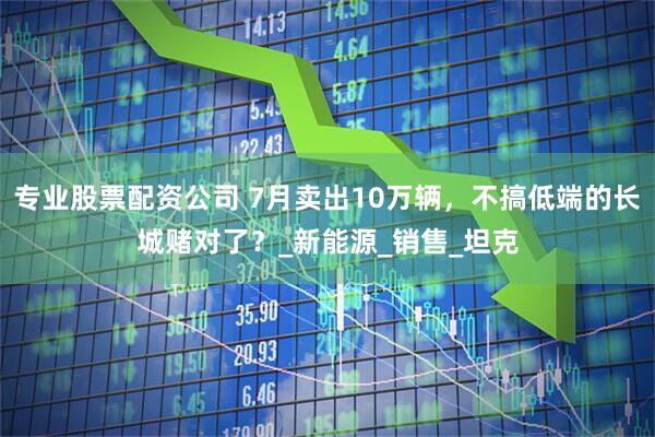 专业股票配资公司 7月卖出10万辆，不搞低端的长城赌对了？_新能源_销售_坦克